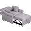 Fauteuil convertible en chenille avec dossier réglable, chaise longue 3 en 1 se transformant en lit, lit simple pour le salon-1163667574