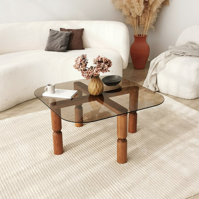 Glorias Coffee Table, Walnut/Smoked