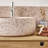 Milos Round Brown Premium Terrazzo Bathroom Sink-114422539