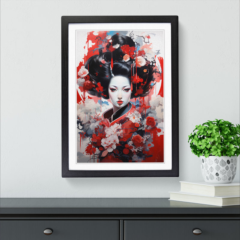 Single Picture Frame Print on Wood, Black Framed, 34cm H x 25cm W