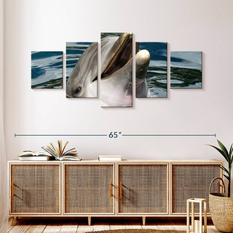 Peeking Dolphin, 24" H x 55" W