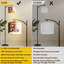 Lampe sur pied à arc avec roses roses, cœurs, étincelles, noir et blanc avec télécommande et lumières à DEL