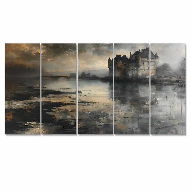 Ensemble d'art mural gris et noir, H 28 po x l 60 po