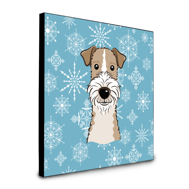 Panneau mural d’art flocon de neige Loula, Fox-terrier