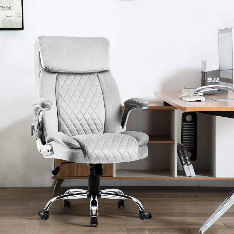 Fauteuil de bureau pivotant en velours