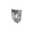 Cast Onyx Wall Bowl, Silver, LG