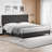Heavy-Duty Platform Bed Frame, With Height Adjustable Fabric Headboard-2128307092-2128307091