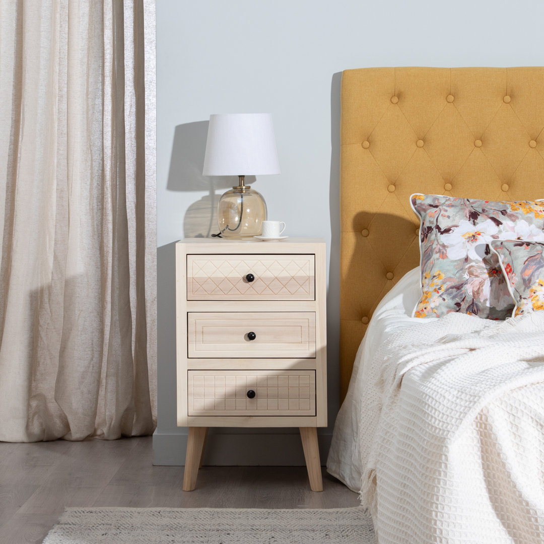 3 Drawers Bedside Table