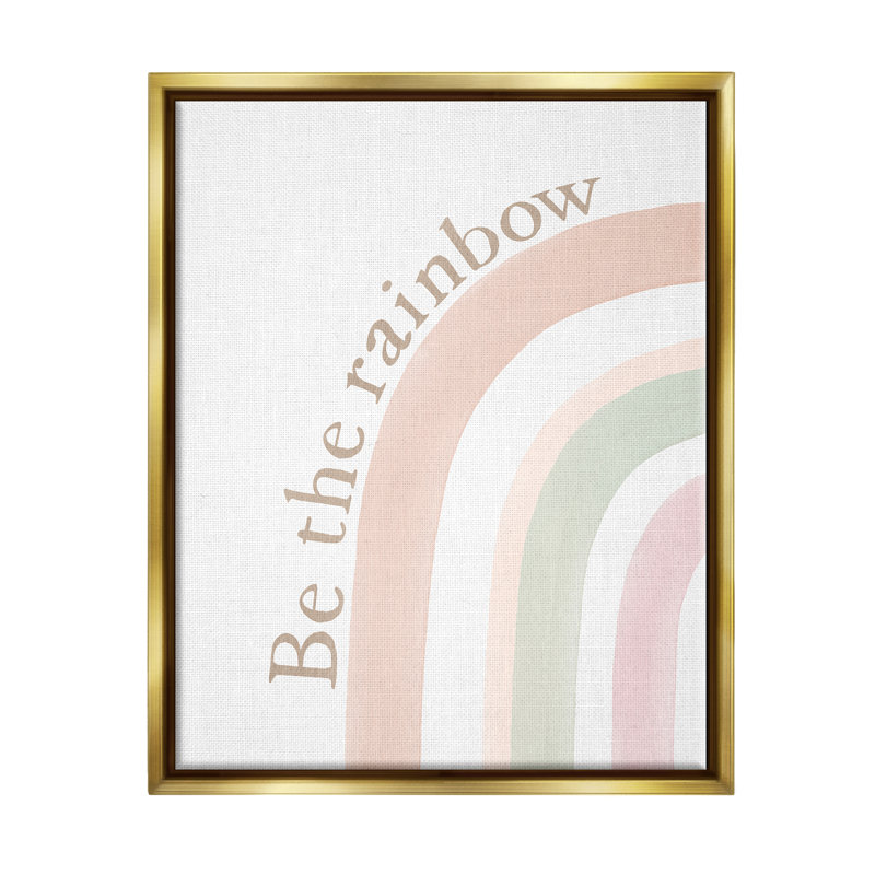 Be Be Rainbow, Cadre flottant métallique doré, H 20 po x l 16 po