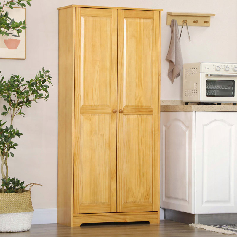 Pinewood Kitchen Pantry with Soft-Close Doors