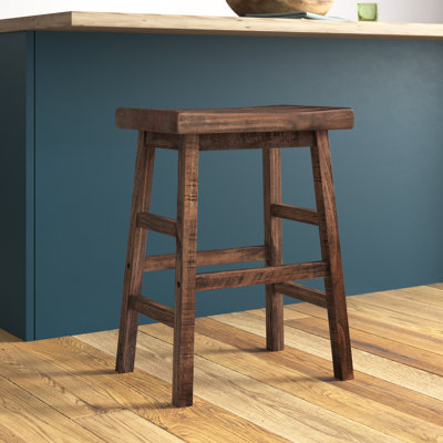 Tabouret Pomona 20 po en bois massif, brun