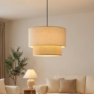 Fabric Cap Tiered Chandelier