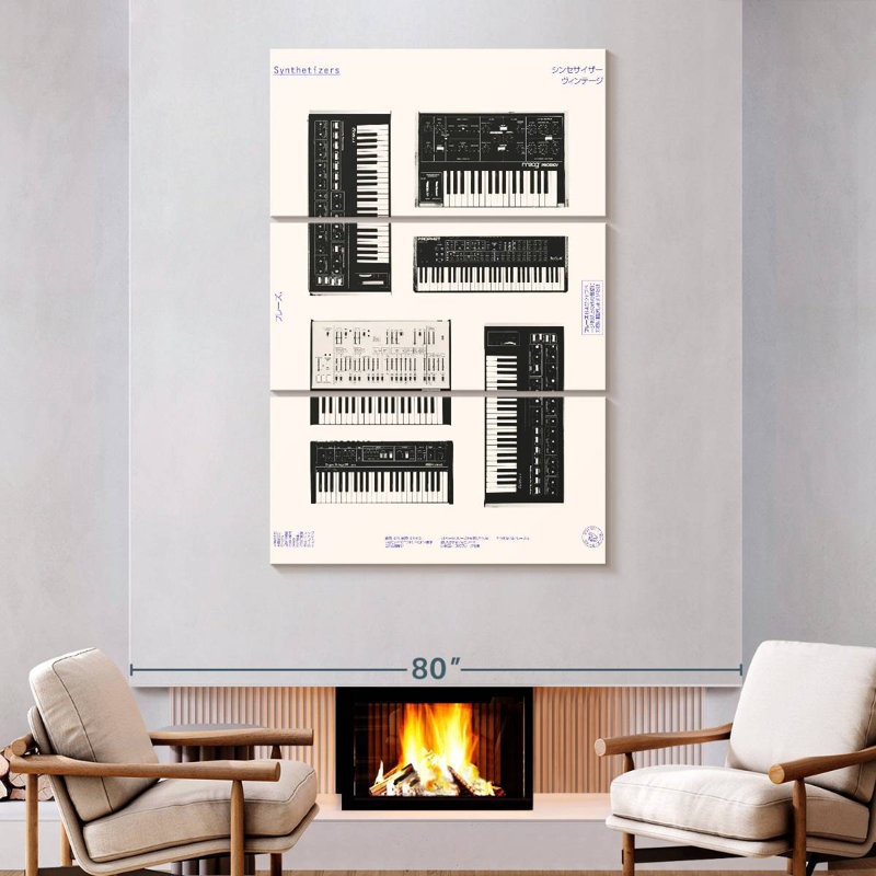 Abarca Synthesizers, 74" H x 48" W