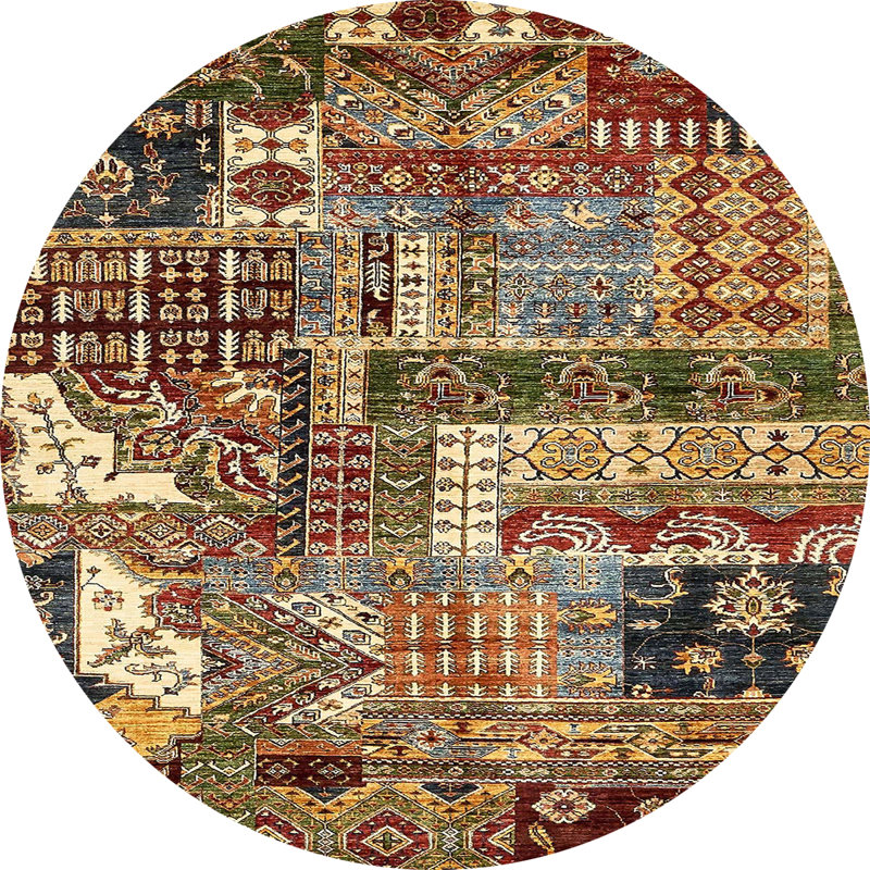 Abstract Indoor Rug, Round 5'