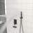 12 Inch Wall Mounted Square Shower System  with Waterfall Tub Spout and Hand Shower-122006066