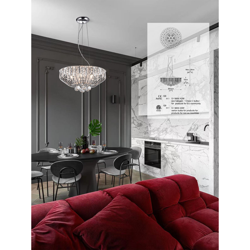 5 - Light Crystal Chandelier