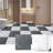 12'' x 12'' Peel and Stick Vinyl Floor Tiles,Dark Gray & White Marble (15 Tiles per Color)