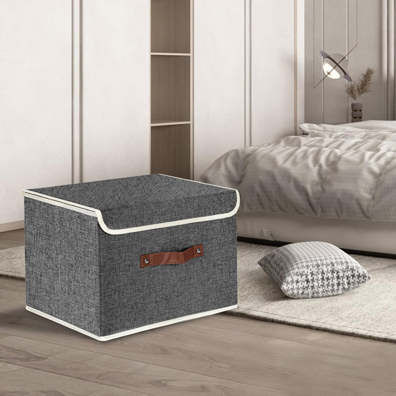 Longshore Tides Fabric Box, Black