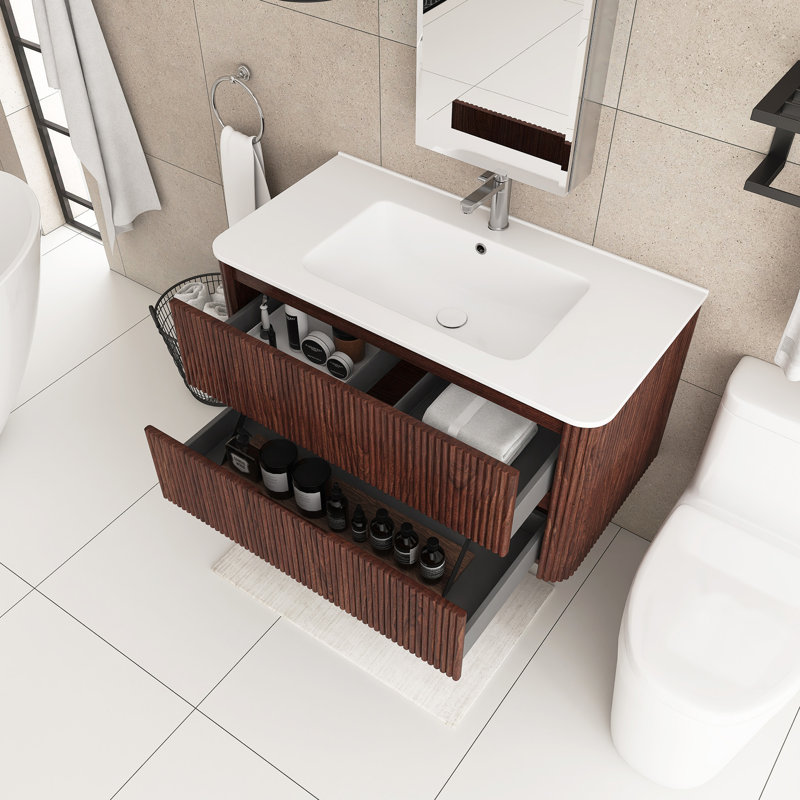 Meuble-lavabo flottant mural 36 po avec lavabo 36 po