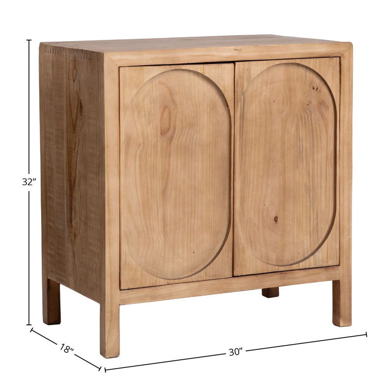 Abaco 30" Reclaimed Pine 2-Dr Sideboard, Natural