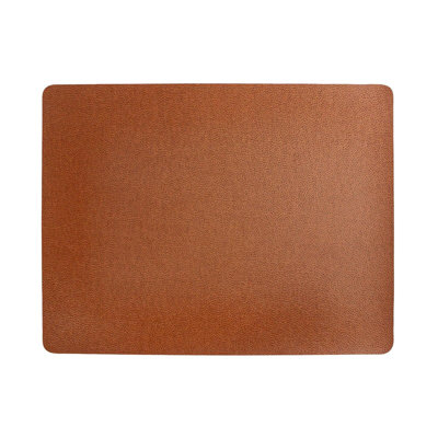 Frieling Novo Cuero Rectangular Placemat, Brown, 16.5" X 12.5", Set Of 6