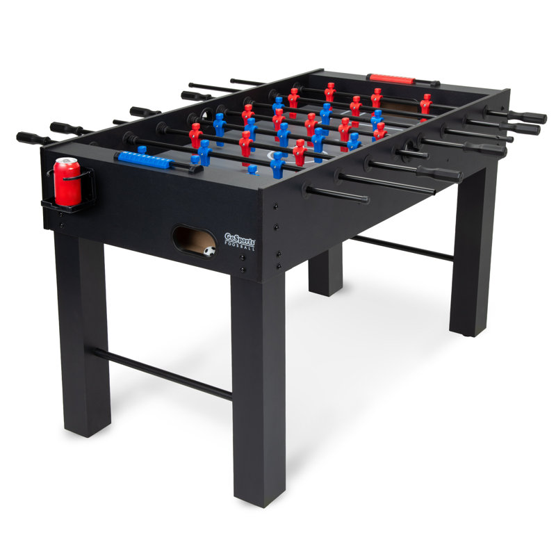 Table de soccer GoSports de 54 po - Comprend 4 balles et 2 porte-gobelets, Noir