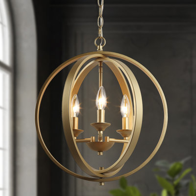 Rosedale 3 - Light Candle Style Globe Chandelier