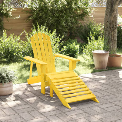  Chaise Adirondack en bois de sapin massif jaune moyen ergonomique