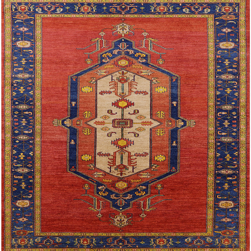 Tapis oriental orange, Carré 4 pi