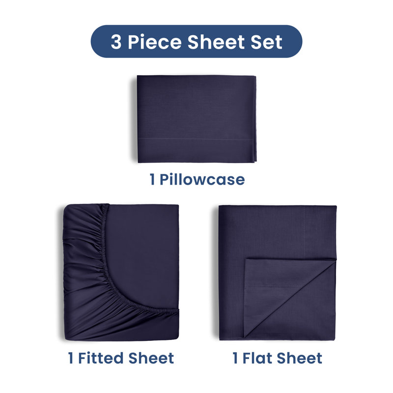 Martex 225 Thread Count Bed Sheets Light Weight, Soft Breathable Sheets, Brushed Cotton Rich Blend, Secure Fit, Wrinkle Resistant, Durable, Easy Care & Comfy Sheets