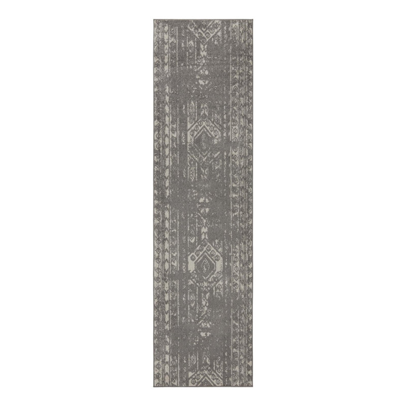 Geometric Indoor Rug, Runner 3'3" x 12'