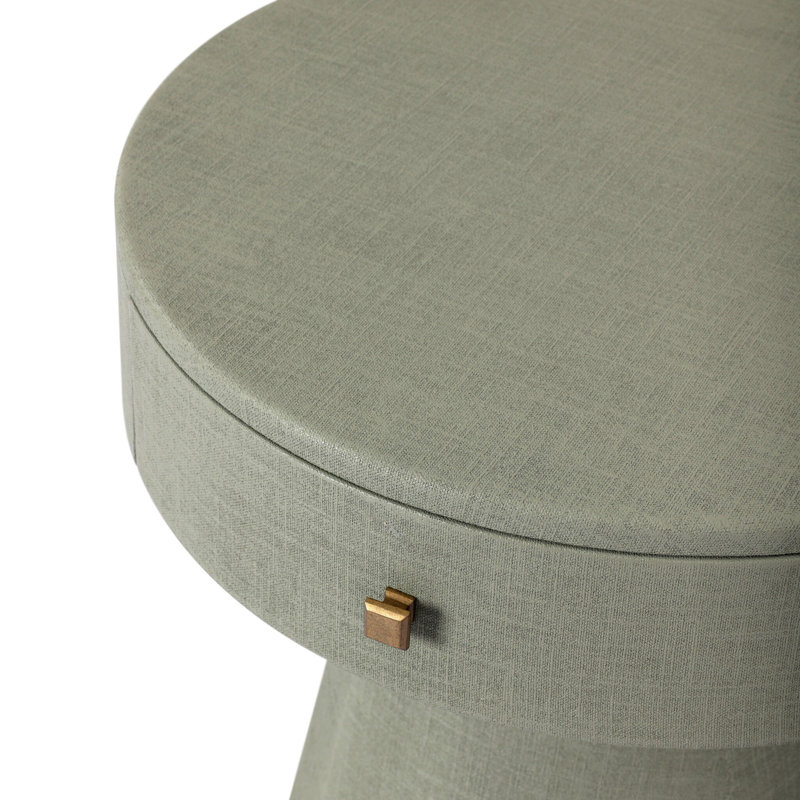 Chiro Nightstand-Black Linen, Laurel Sage