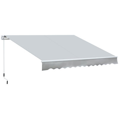 141.8"L x 98.5"W Wall Mounted Terrace Retractable Awning