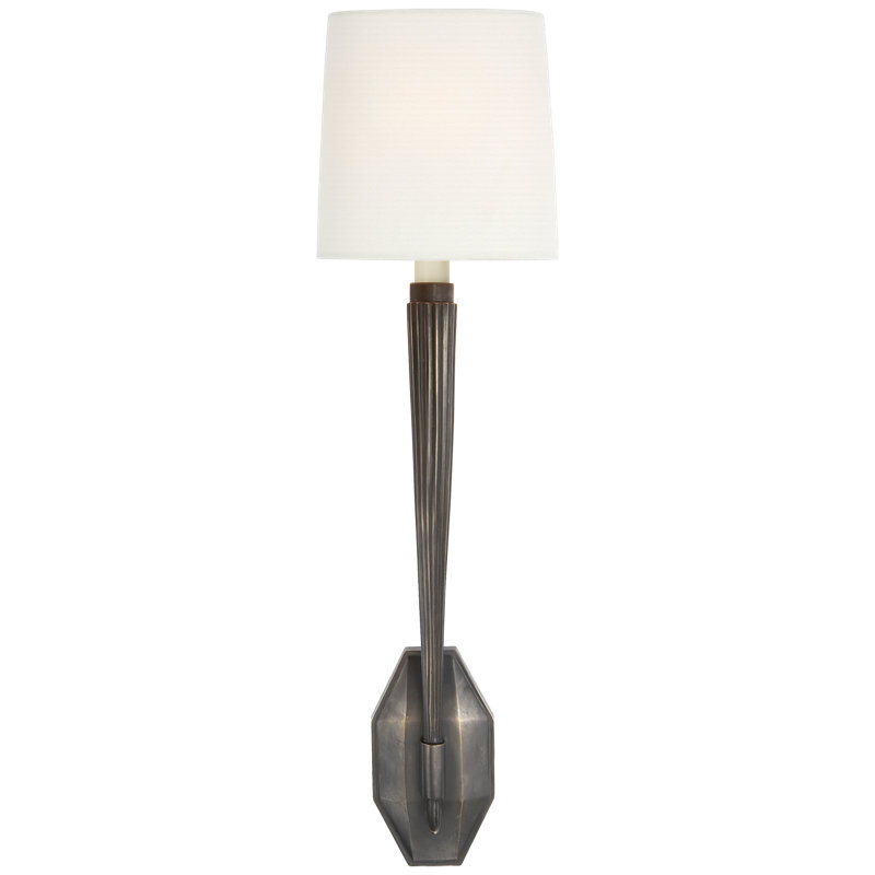 Chapman & Myers Ruhlmann Single Sconce, Bronze, Fabric