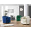 Fauteuil d'appoint pivotant en velours