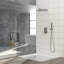 Pomme de douche double en nickel brossé - carré de 10 pouces avec soupape équilibrée, facile à nettoyer et à main pour une baignoire en acier inoxydable-124566244
