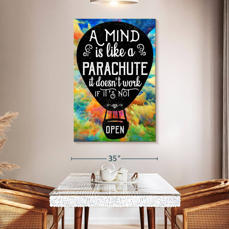 Tergel Like A Parachute Quote, 45" H x 30" W
