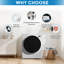 3.0 Cu Ft Compact Electric Dryer with Adjustable Temperature Control For Apartments RVs, White