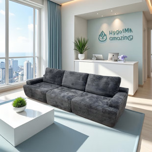 Modèle à compression sous vide en velours côtelé gris trois personnes