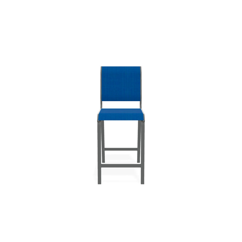 Tabouret de bar 26 po Holna, Graphite texturé, Bleu pacifique 28D
