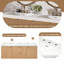 Ensemble de meuble-lavabo mural moderne 59 po avec tiroirs divisés, lavabo SMC et rangement hybride 59 po-1410397087