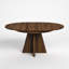Saranac Round Walnut Wood Dining Table