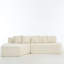 Canapé modulaire à compression avec méridienne confortable, canapé à compression irrégulière en forme de L avec siège profond, canapé-lit modulaire minimaliste pour salon-224146455