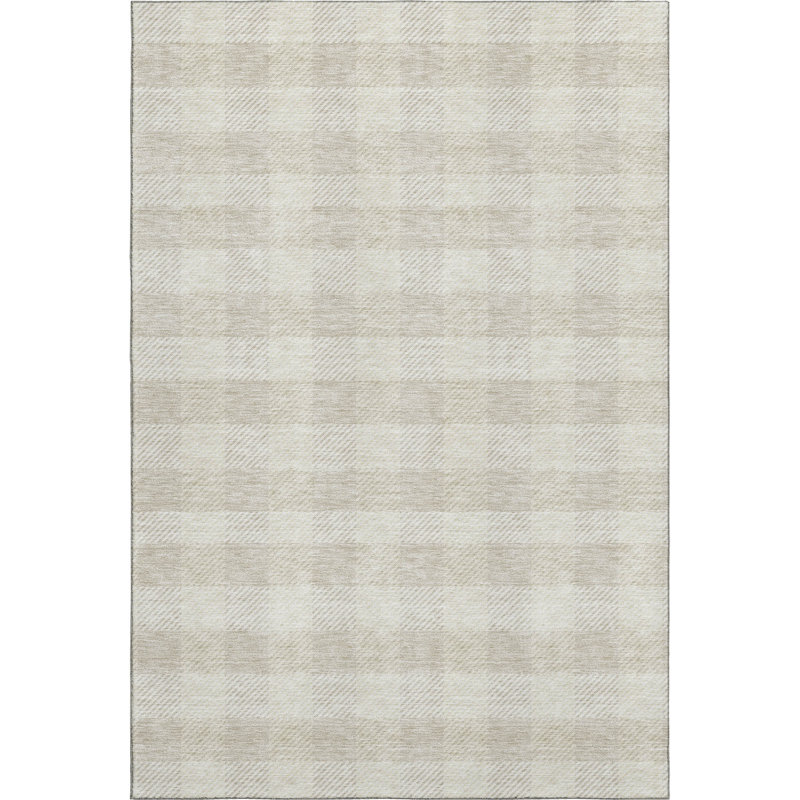 Premium Machine Washable Prisco Ivory Rug, Rectangle 8' x 10'