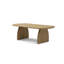 Modern minimalist solid wood coffee table, Oval-Shaped living room coffee table, Creative curved base side table-118729515