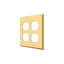 Deltana SWP4771U15 Switch Plate, Quadruple Outlet in Brushed Nickel-84911515