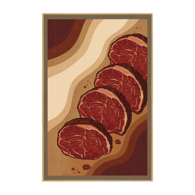 Machine Washable Abram Roast Beef Rustic Rug in Brown – LightBrown Binding