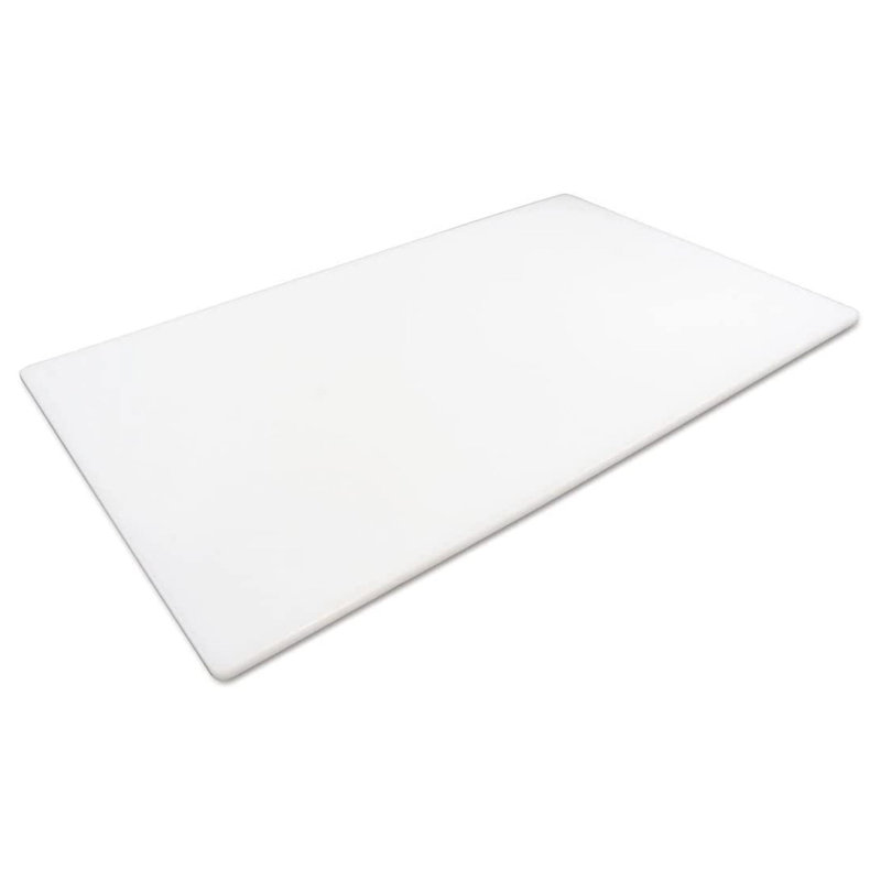 Thirteen Chefs 24 X 18 Inch Dishwasher Safe HDPE Plastic Cutting Board, Black, 18" W x 30" L, White