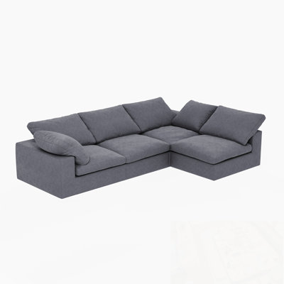 Canapé modulaire en chenille avec coussin moelleux