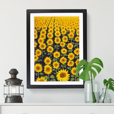 Sunflower Field Art Vol.4 - Framed Print
